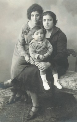 Eirini N. Pateras and Kalliopi D. Lemos with her son Antonios