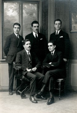 Dimitrios A. Pateras, Spyros A. Lemos, Stefanos N. Pateras (top) and Aristeidis Xylas (sitting right)