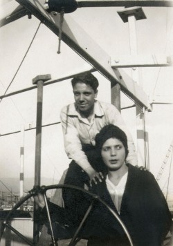 Maria and Ioannis E.Z. Lemos on board the s/s ARIADNE in 1930.