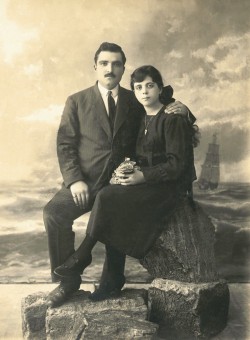 Pantelis A. Lemos with his wife Maria, nee N. Patera